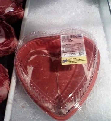 День Святого Валентина на мясном рынке