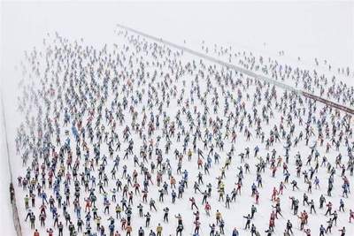 Привычное занятие в лыжной секции Китая