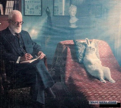 Братец Кролик диктует сказки дядюшке Римусу.