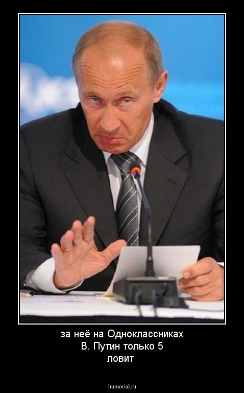за неё на Одноклассниках В. Путин только 5 ловит
