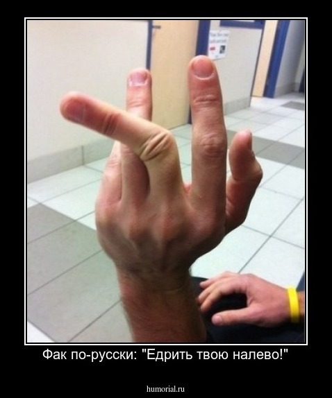 Фак по-русски: "Едрить твою налево!"