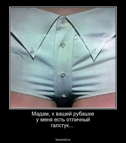 Мадам, к вашей рубашке у меня есть отличный галстук...