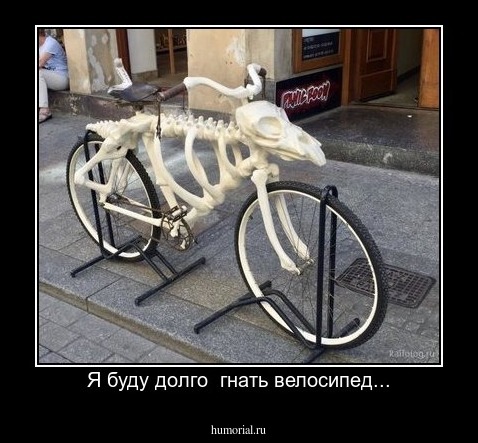 Я буду долго  гнать велосипед...