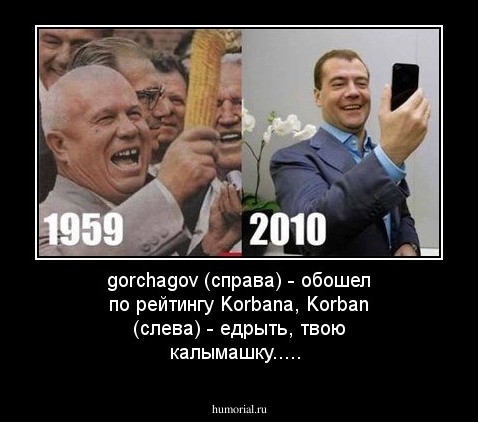 gorchagov (справа) - обошел по рейтингу Korbana, Korban (слева) - едрыть, твою калымашку.....