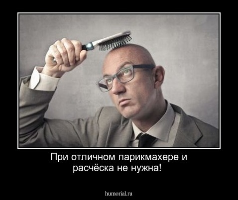 При отличном парикмахере и расчёска не нужна!