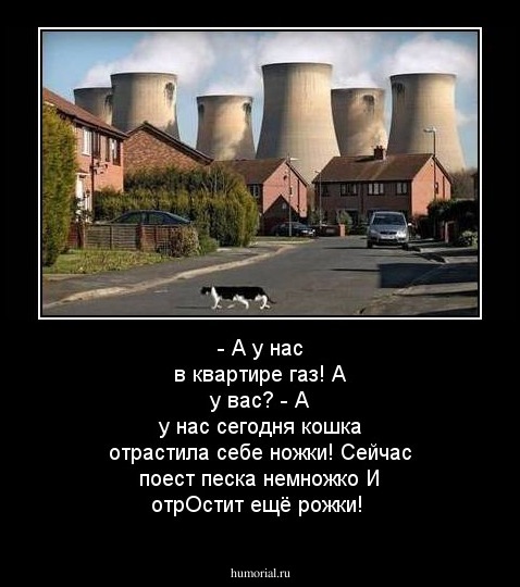 А у нас в квартире газ. А у вас?