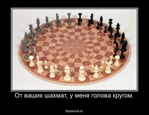 От ваших шахмат, у меня голова кругом.