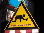 Пешеходный переход только для пьяных.