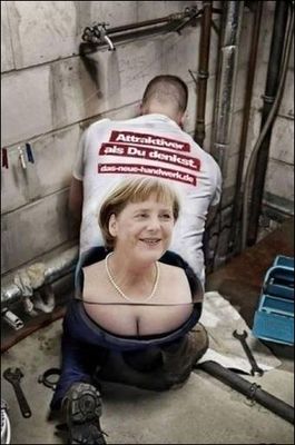 Видимо, грудь Меркель всем до задницы.