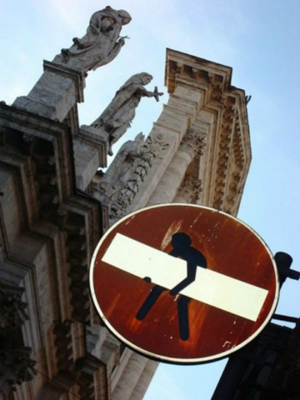 Знак при въезде в Румынию